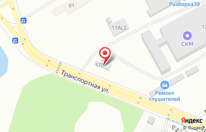 Шиномонтажная мастерская на Транспортной улице на карте