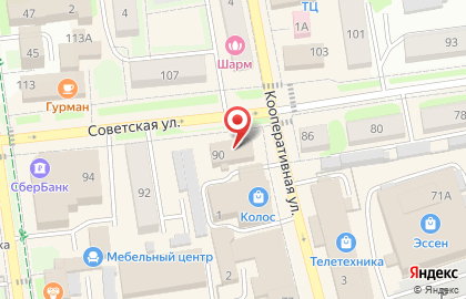 Развлекательный центр Пирамида, торговый центр на Советской улице на карте