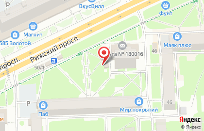 Магазин мясопродуктов Бизон на Рижском проспекте на карте