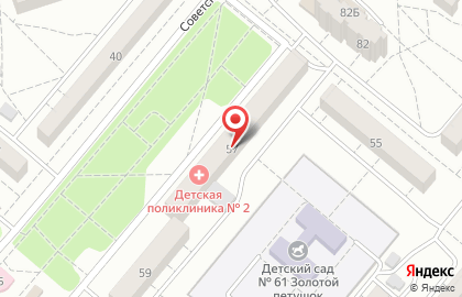Городская детская больница на Советской улице в Волжском на карте