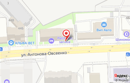 Наша столовая на улице Антонова-Овсеенко на карте