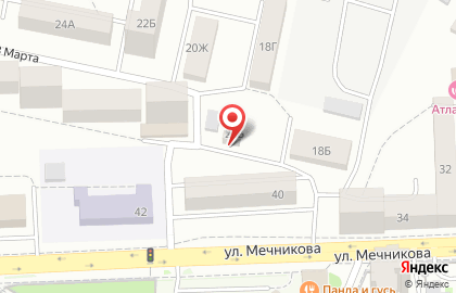 Московский на улице Мечникова на карте