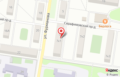 Мясной магазин Мясное подворье на улице Фурманова на карте