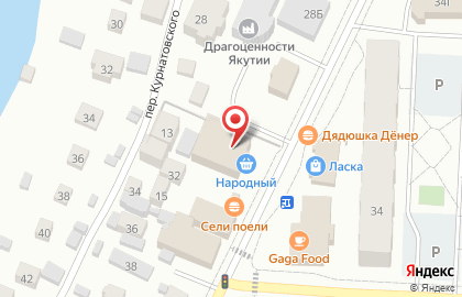 Дискаунтер Народный на улице Курнатовского на карте