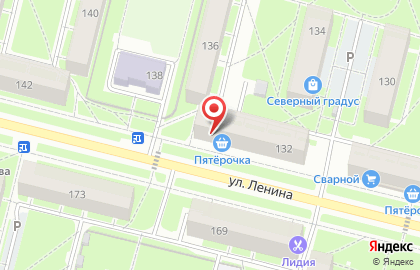 Универсам Пятерочка на улице Ленина на карте