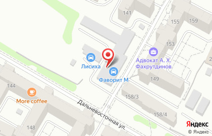 Бильярдный клуб Красный квадрат на Дальневосточной улице на карте