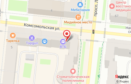Банк ВТБ в Мурманске на карте