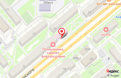Поликлиника на проспекте Дзержинского, 15 на карте