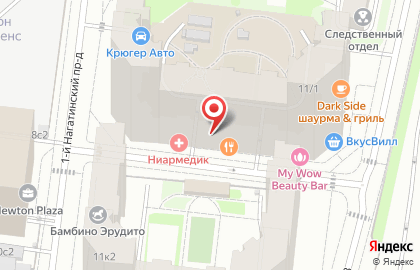 Клиника Доктор Рядом на метро Нагатинская на карте