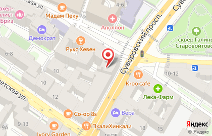 Рене на Суворовском проспекте на карте