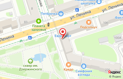 Спортивный супермаркет Евроспорт в Дзержинском районе на карте