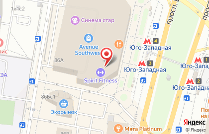 Суши-бар СушиСтор на метро Юго-Западная на карте