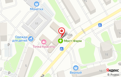 Аптека Мост-Фарм на улице Маршала Жукова в Одинцово на карте