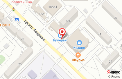 Салон красоты ЦирюльникЪ на улице Фадеева на карте