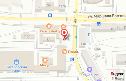 Продовольственный магазин Лэар в Центральном районе на карте