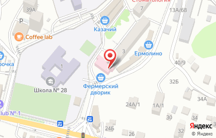 Магазин кондитерских изделий Конфетный рай в Адлерском внутригородском районе на карте