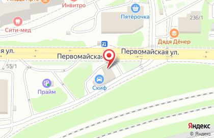 СКИФ на Первомайской улице на карте
