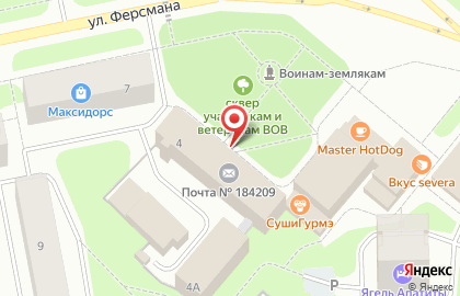 Служба экспресс-доставки EMS Почта России на улице Ленина на карте