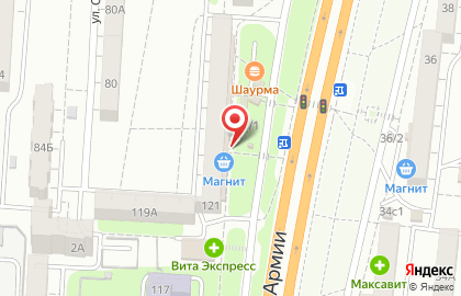 Продуктовый магазин в Волгограде на карте