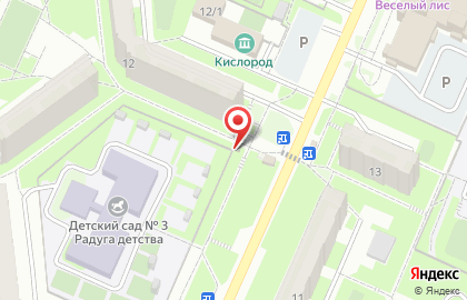 Киоск по продаже фруктов и овощей в Новосибирске на карте