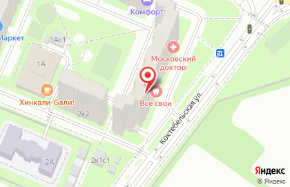 Клиника Московский доктор на Коктебельской улице на карте