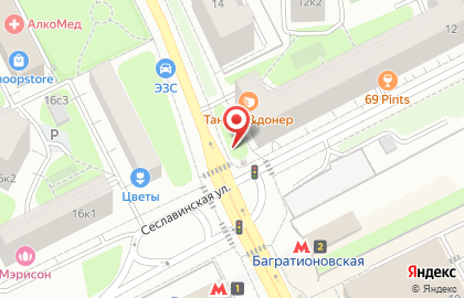 Киоск печатной продукции АМО-Пресс на Багратионовской на карте