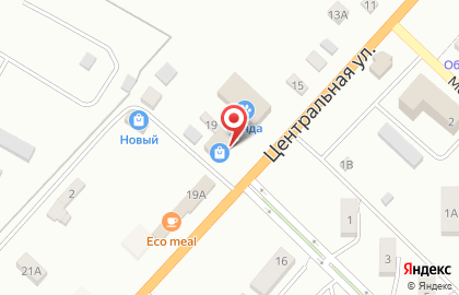 Мясной дом на Центральной улице на карте