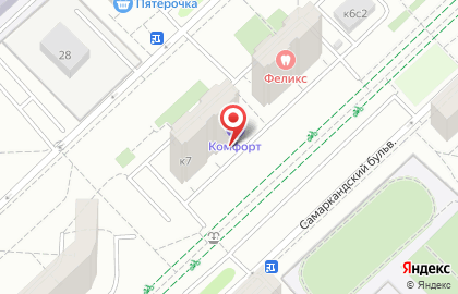 Гостиница Комфорт в Москве на карте