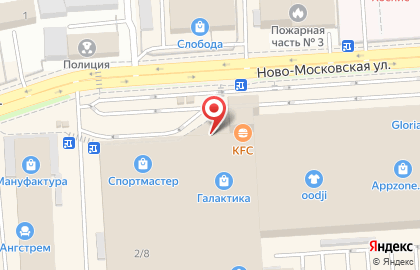 Центр распродаж мобильной электроники Хорошая связь Север на Ново-Московской улице на карте