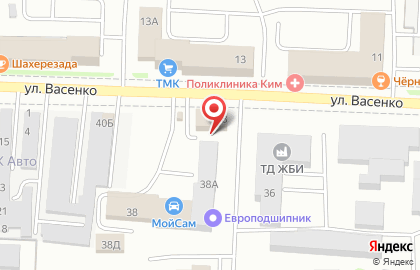 Наркологическая клиника Единство на улице Васенко на карте