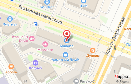 Салон Азимут Оптика на Площади Гарина-Михайловского на карте