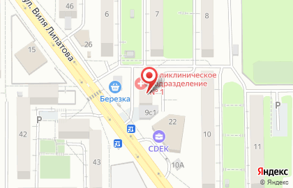 Продуктовый магазин в Северном микрорайоне на карте