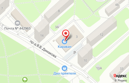 Пензапринт в Заречном на карте