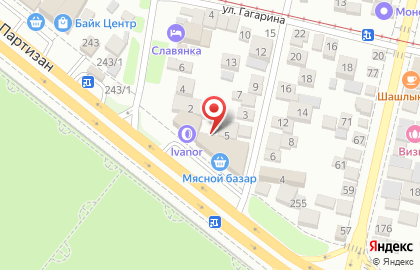 Пеликан на улице Красных Партизан на карте