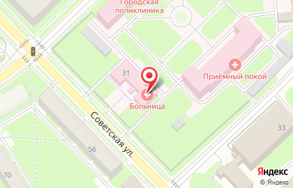 Пикалевская городская больница на Советской улице на карте