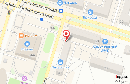 Киоск по ремонту обуви на проспекте Дзержинского на карте