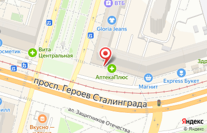Магазин подержанных товаров Техноскупка на проспекте Героев Сталинграда на карте