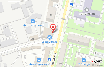Магазин Автолэнд на улице Чкалова на карте