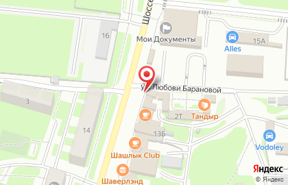 Киоск по продаже фруктов и овощей, Всеволожский район на Шоссейной улице на карте