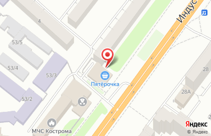 ОАО Банкомат, Газпромбанк на Индустриальной улице на карте