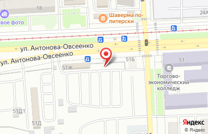 У Барина на улице Антонова-Овсеенко на карте