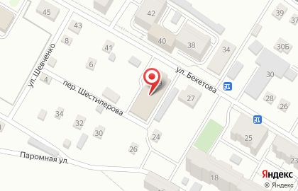 Автостоянка на улице Бекетова, 39 на карте