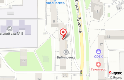 Супермаркет ДИКСИ на улице Верхняя Дуброва на карте