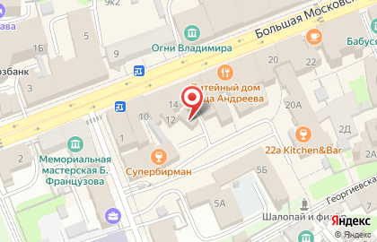 Шанхай на Большой Московской улице на карте
