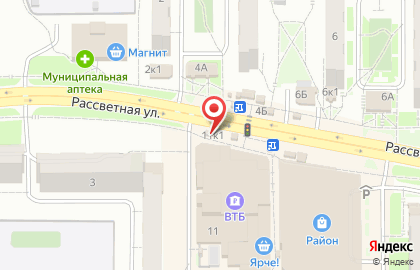 Цветочный магазин Anna на Рассветной улице на карте