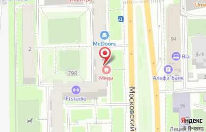 Клиника стоматологии «МЕДИ на Московском» на карте