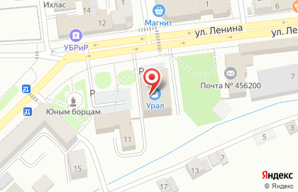 Урал в Златоусте на карте