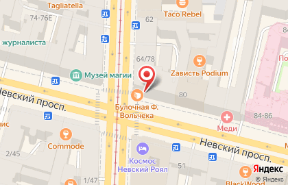 Кафе-кондитерская Север-Метрополь на метро Достоевская на карте