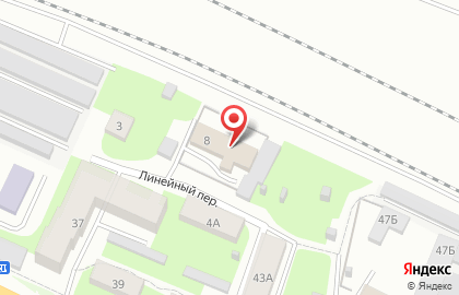 Ведомственная охрана железнодорожного транспорта РФ в Линейном переулке на карте