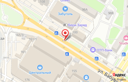 Продуктовый магазин и киосков на улице Бабушкина на карте